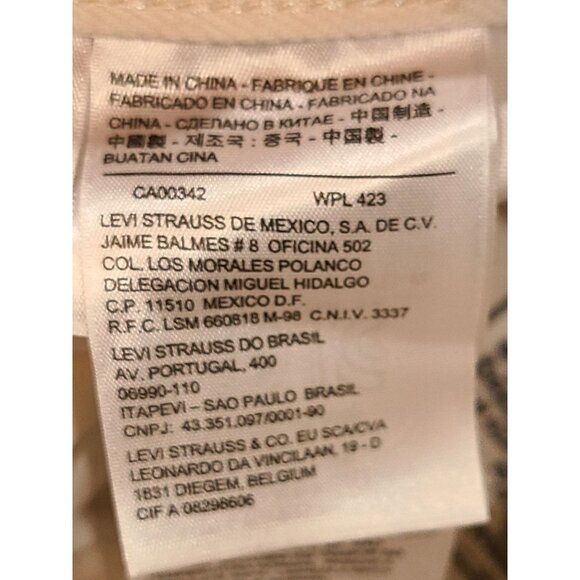 Levis 501 Jeans Women's Size 32 Denim White Straight Leg Distressed Button Fly - Picture 8 of 12